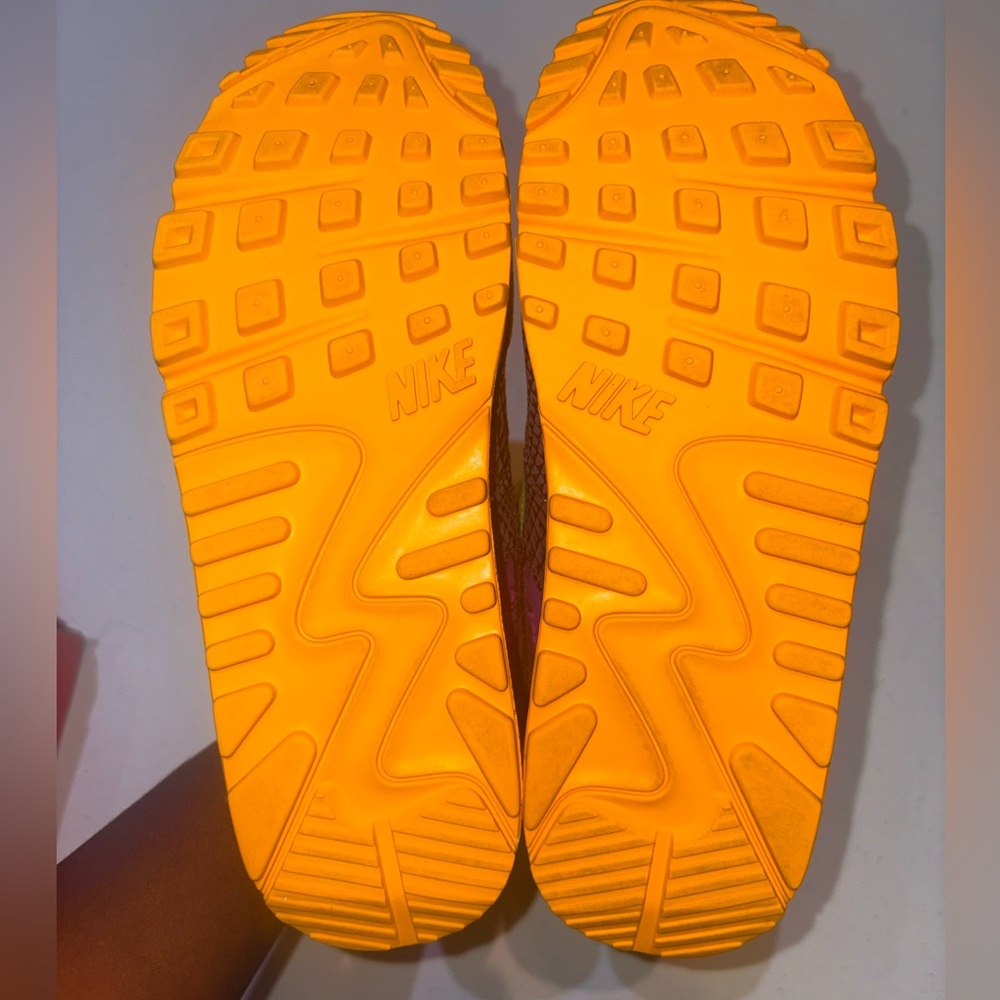 Nike Women’s Air Max 90 Sneakers in Yellow, Purple, and Green - Picture 10 of 10
